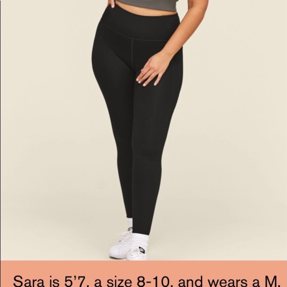 Girlfriend Collective High Rise Leggings- black, M